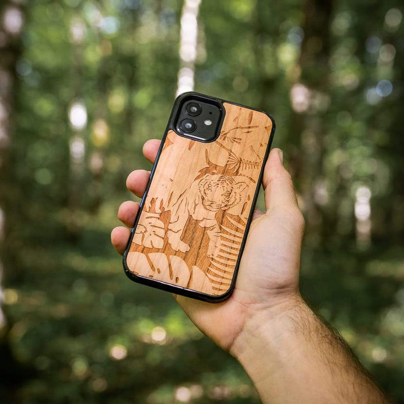 Coque OnePlus - Le Tigre - Coque en bois