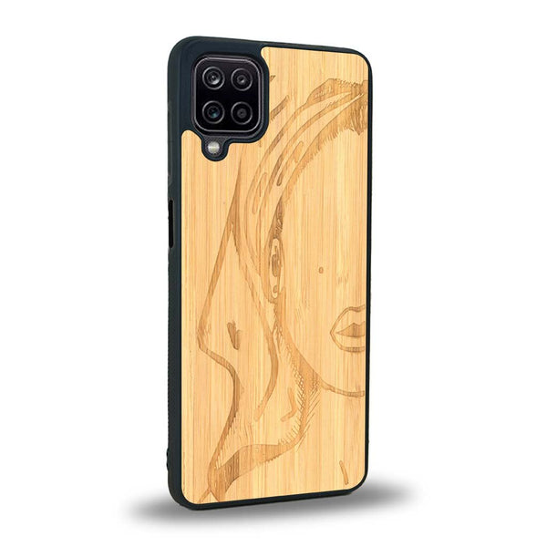 Coque Samsung A12 - Au féminin - Coque en bois