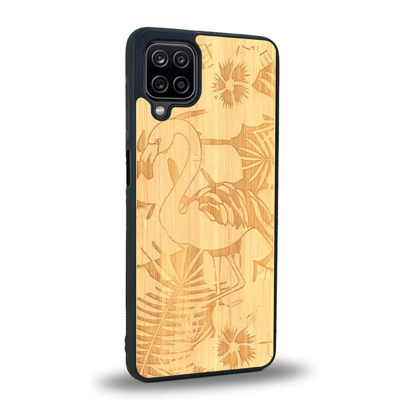 Coque Samsung A12 - Le Flamant Rose - Coque en bois