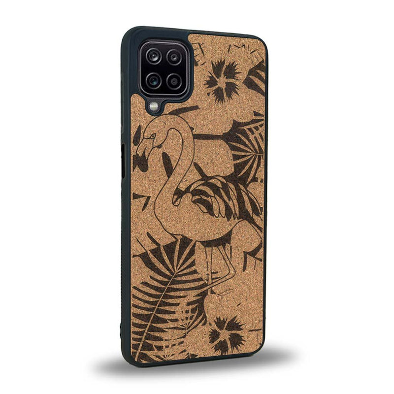 Coque Samsung A12 - Le Flamant Rose - Coque en bois