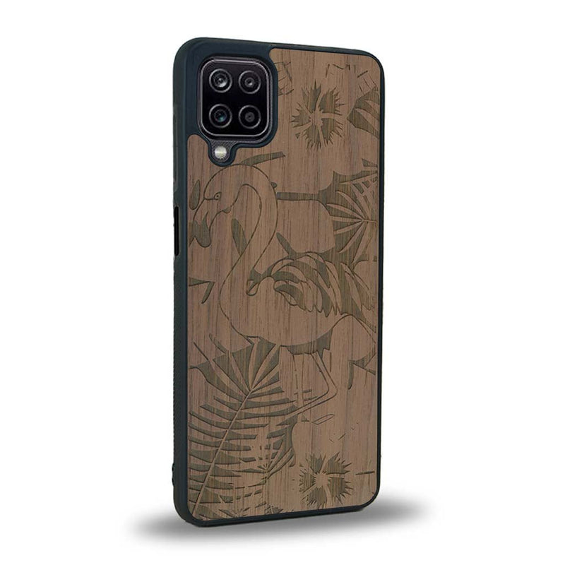 Coque Samsung A12 - Le Flamant Rose - Coque en bois