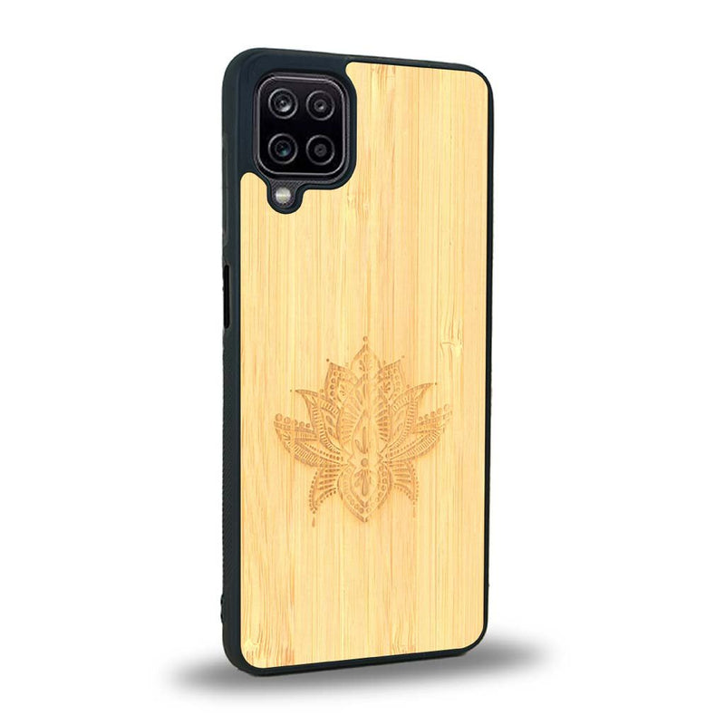 Coque Samsung A12 - Le Lotus - Coque en bois