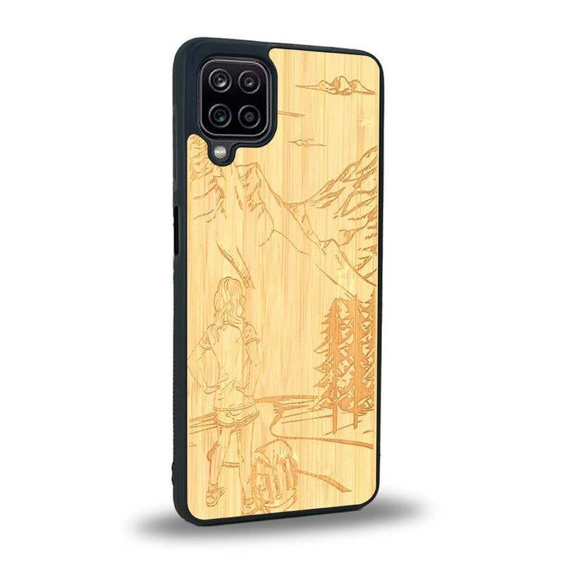 Coque Samsung A12 - L'Exploratrice - Coque en bois