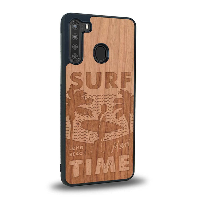 Coque Samsung A21 - Surf Time - Coque en bois