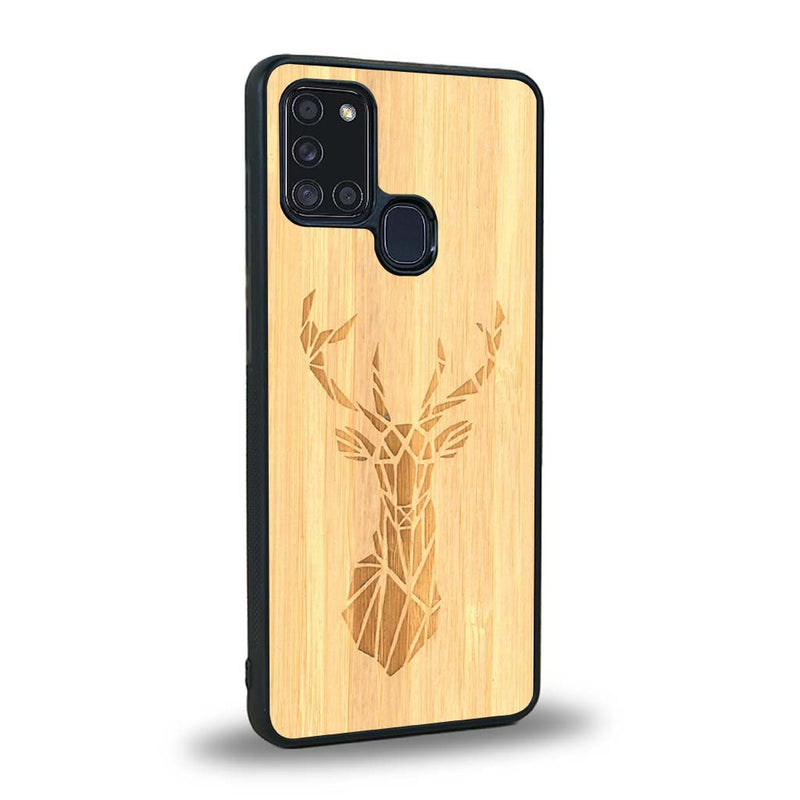 Coque Samsung A21S - Le Cerf - Coque en bois