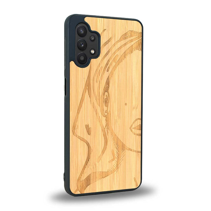 Coque Samsung A32 5G - Au féminin - Coque en bois