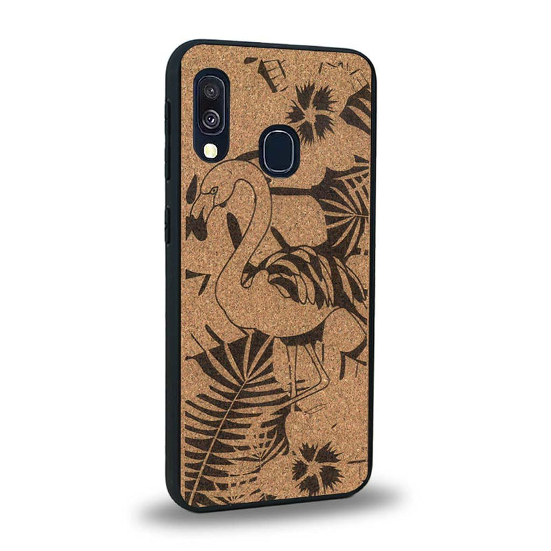 Coque Samsung A40 - Le Flamant Rose - Coque en bois