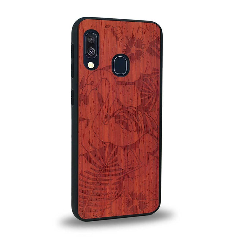 Coque Samsung A40 - Le Flamant Rose - Coque en bois