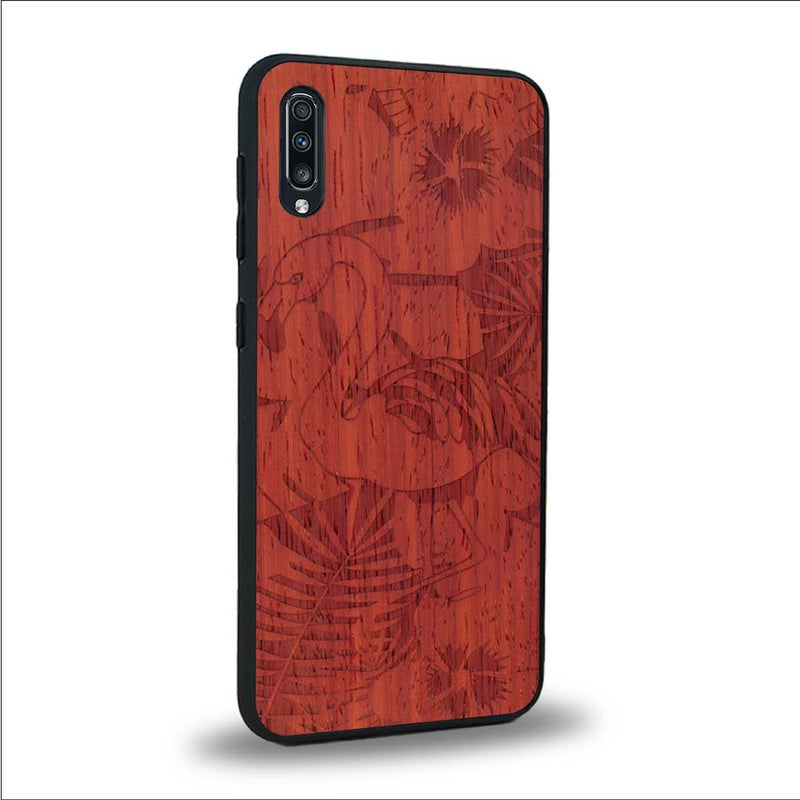 Coque Samsung A50 - Le Flamant Rose - Coque en bois