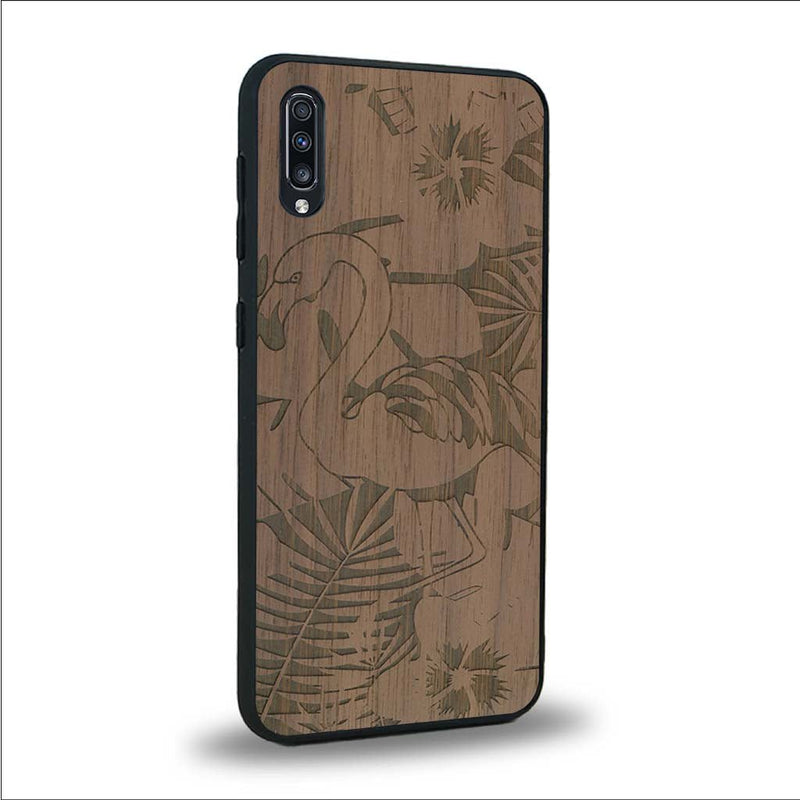 Coque Samsung A50 - Le Flamant Rose - Coque en bois