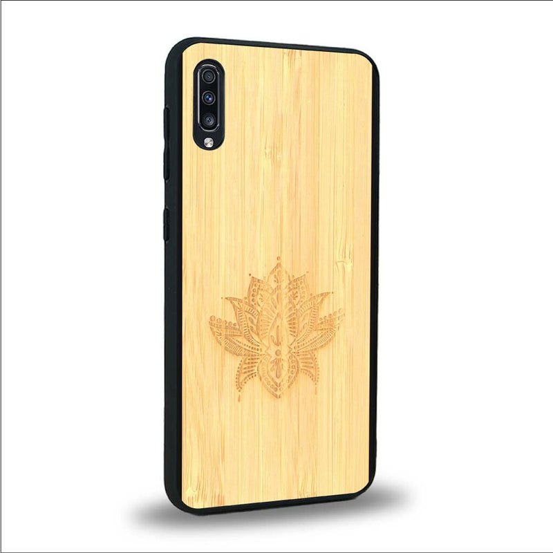 Coque Samsung A50 - Le Lotus - Coque en bois