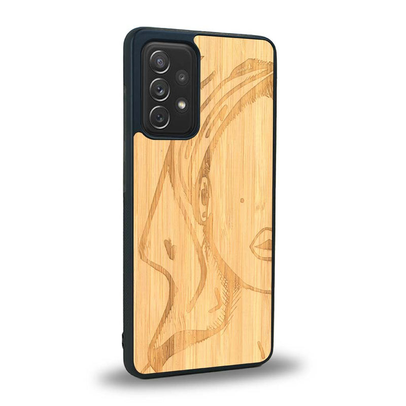 Coque Samsung A52 - Au féminin - Coque en bois