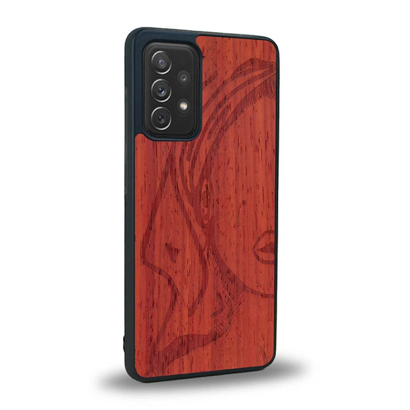 Coque Samsung A52 - Au féminin - Coque en bois