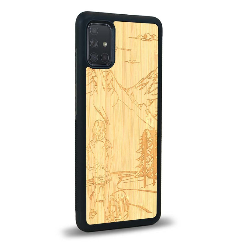 Coque Samsung A71 - L'Exploratrice - Coque en bois