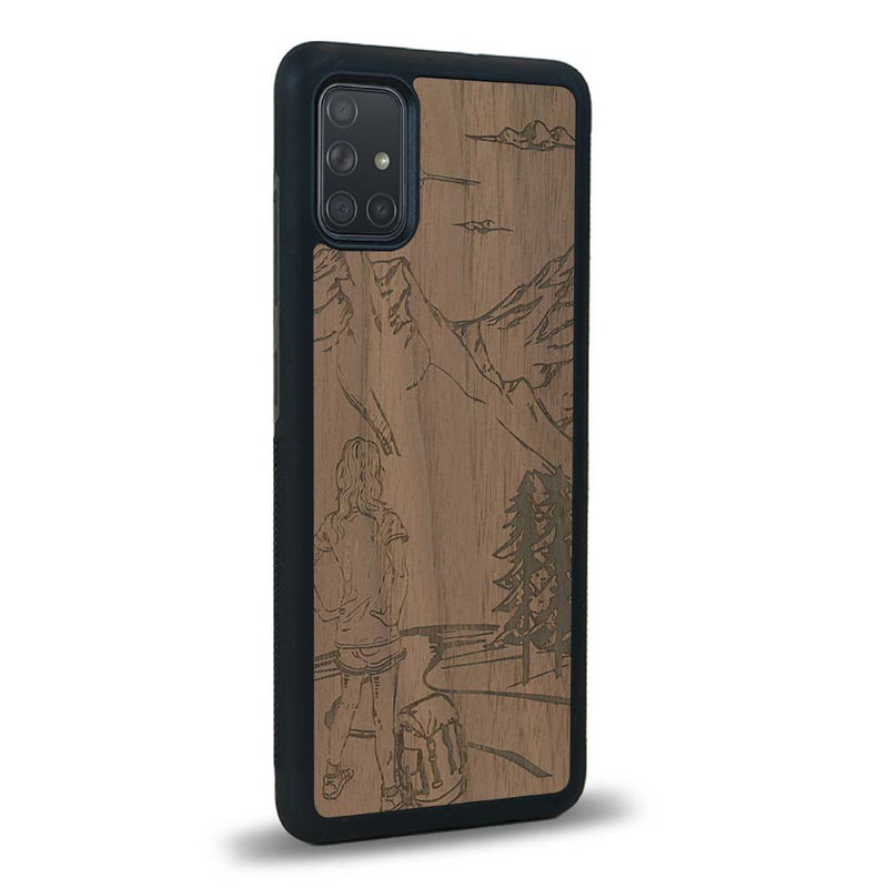 Coque Samsung A71 - L'Exploratrice - Coque en bois