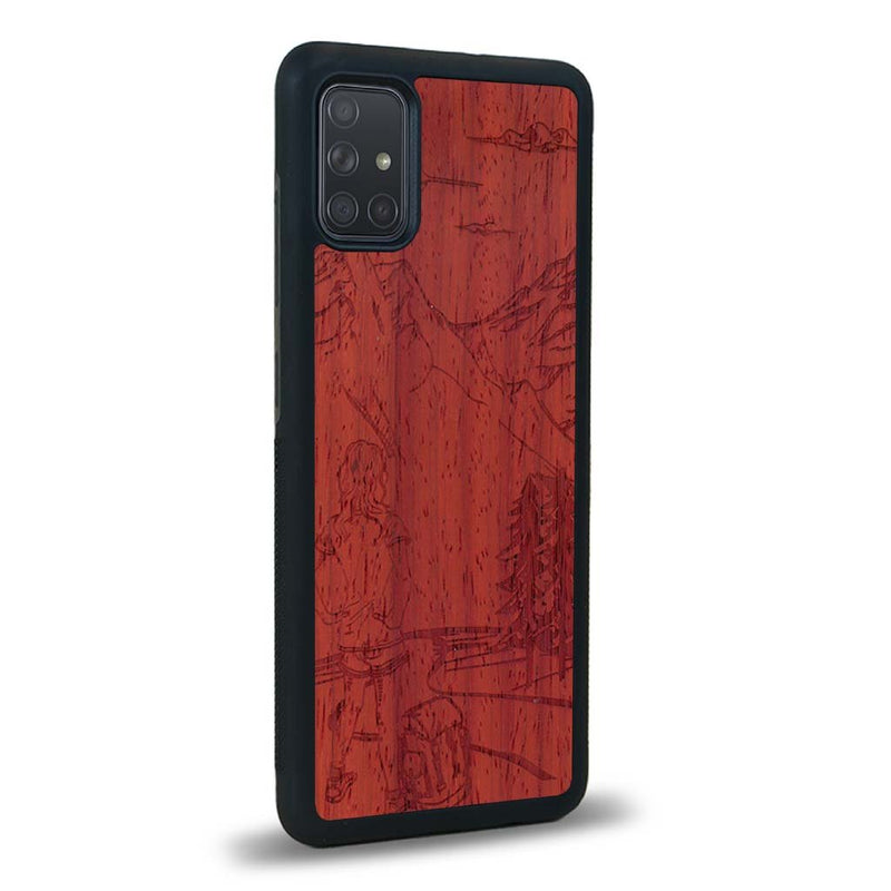 Coque Samsung A71 - L'Exploratrice - Coque en bois