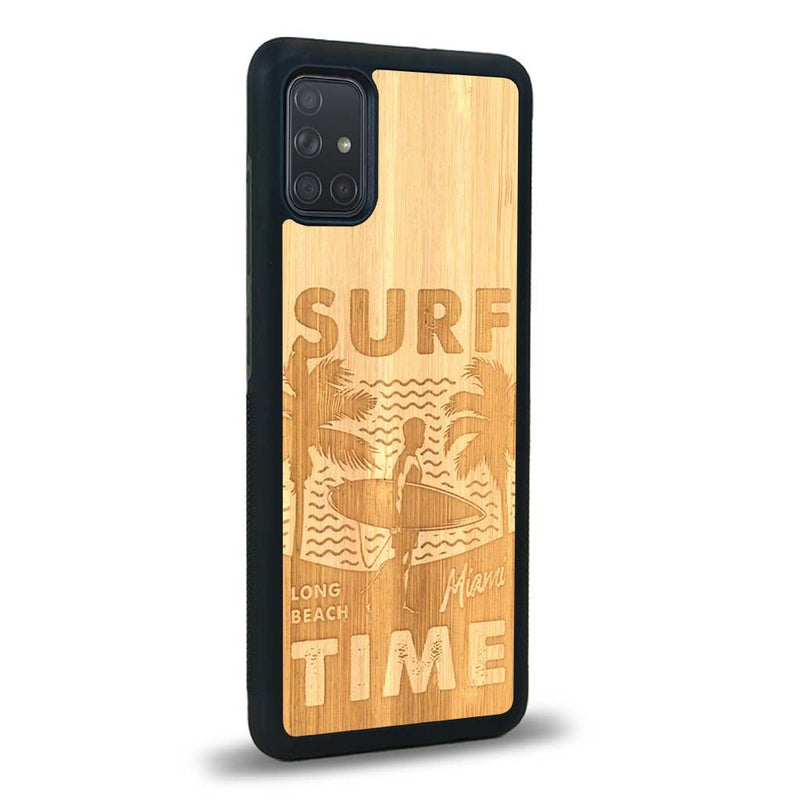 Coque Samsung A71 - Surf Time - Coque en bois