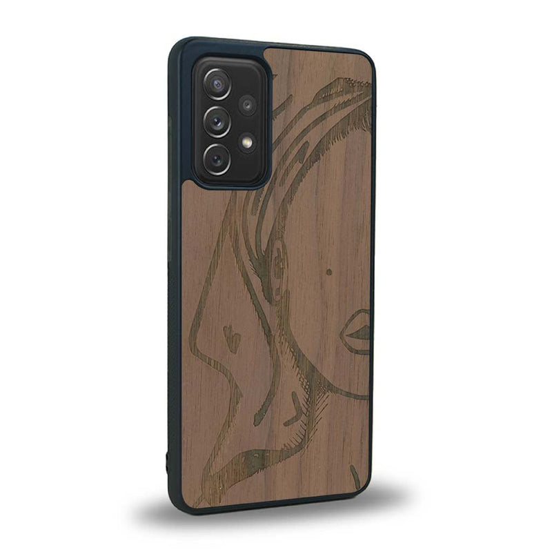 Coque Samsung A72 5G - Au féminin - Coque en bois