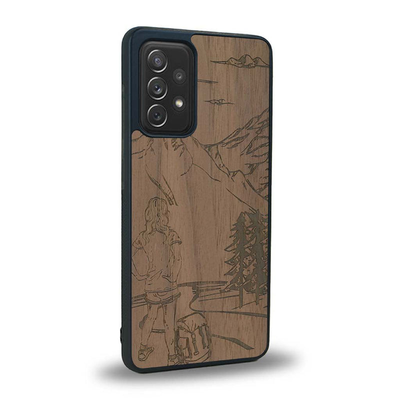 Coque Samsung A72 5G - L'Exploratrice - Coque en bois