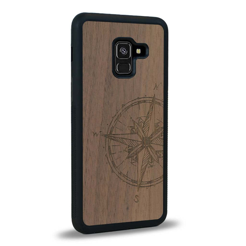 Coque Samsung A8 2018 - La Rose des Vents - Coque en bois