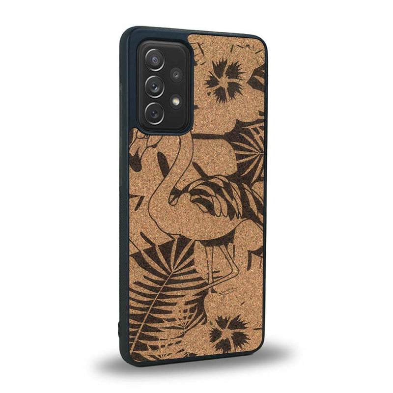 Coque Samsung A91 - Le Flamant Rose - Coque en bois