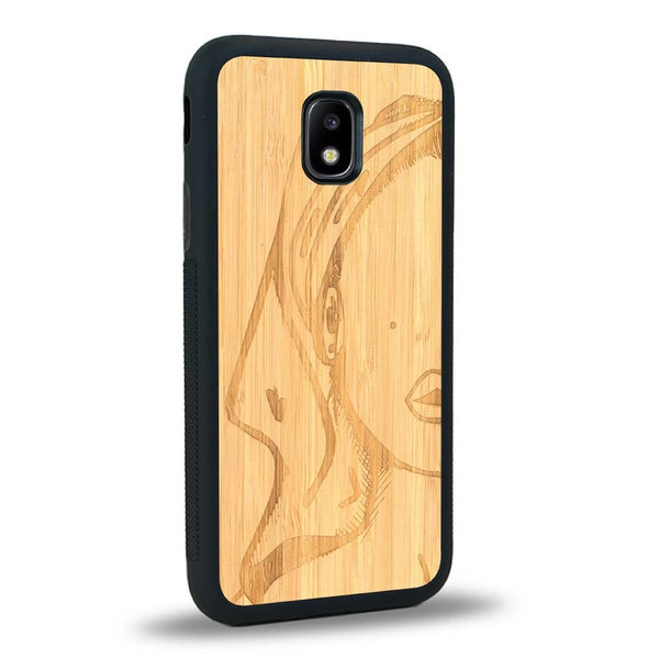 Coque Samsung J3 2017 - Au féminin - Coque en bois