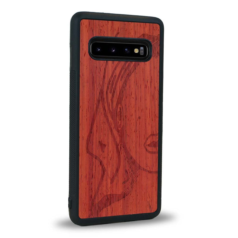 Coque Samsung S10 - Au féminin - Coque en bois