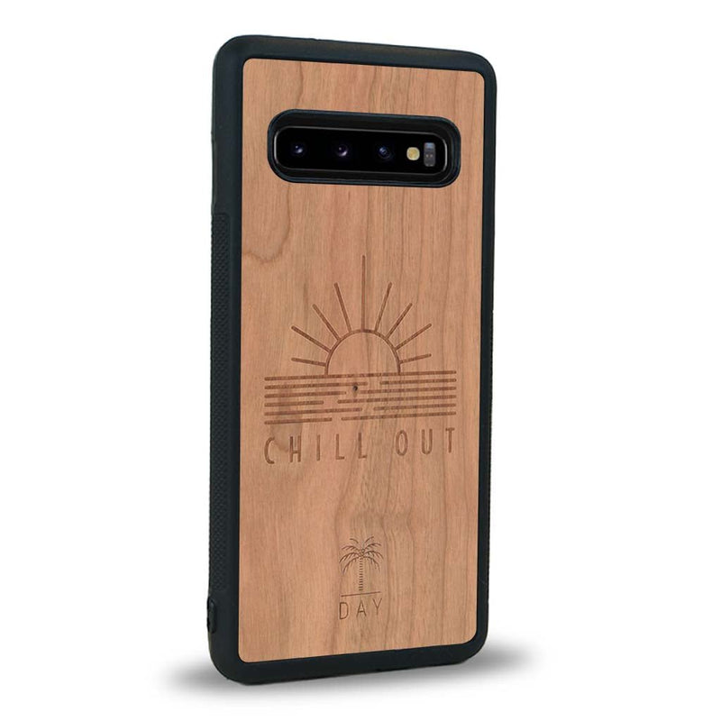 Coque Samsung S10 - La Chill Out - Coque en bois