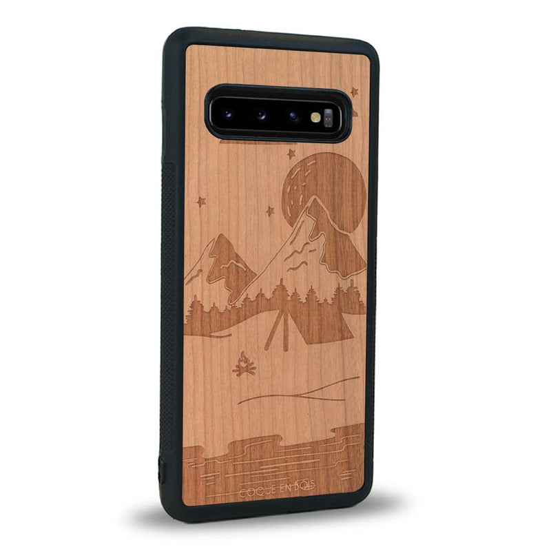 Coque Samsung S10+ - Le Campsite - Coque en bois