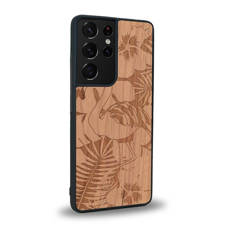 Coque Samsung S20 Ultra - Le Flamant Rose - Coque en bois