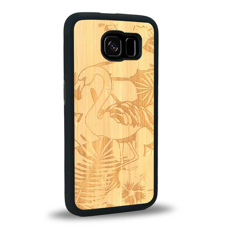 Coque Samsung S7 - Le Flamant Rose - Coque en bois