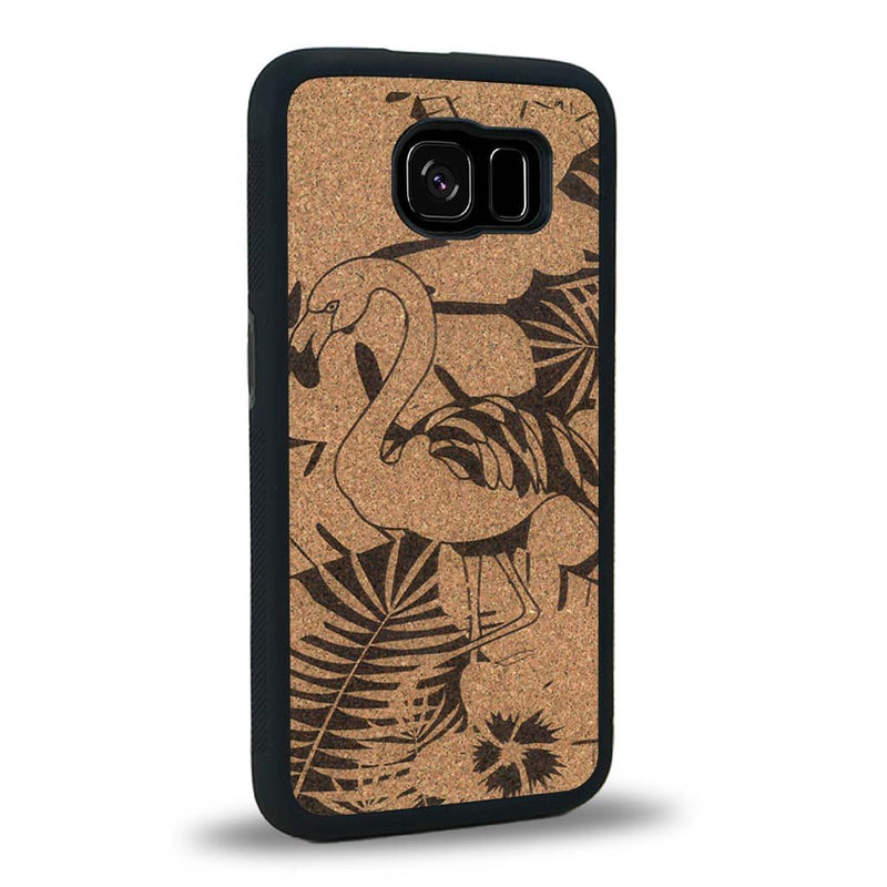 Coque Samsung S7 - Le Flamant Rose - Coque en bois