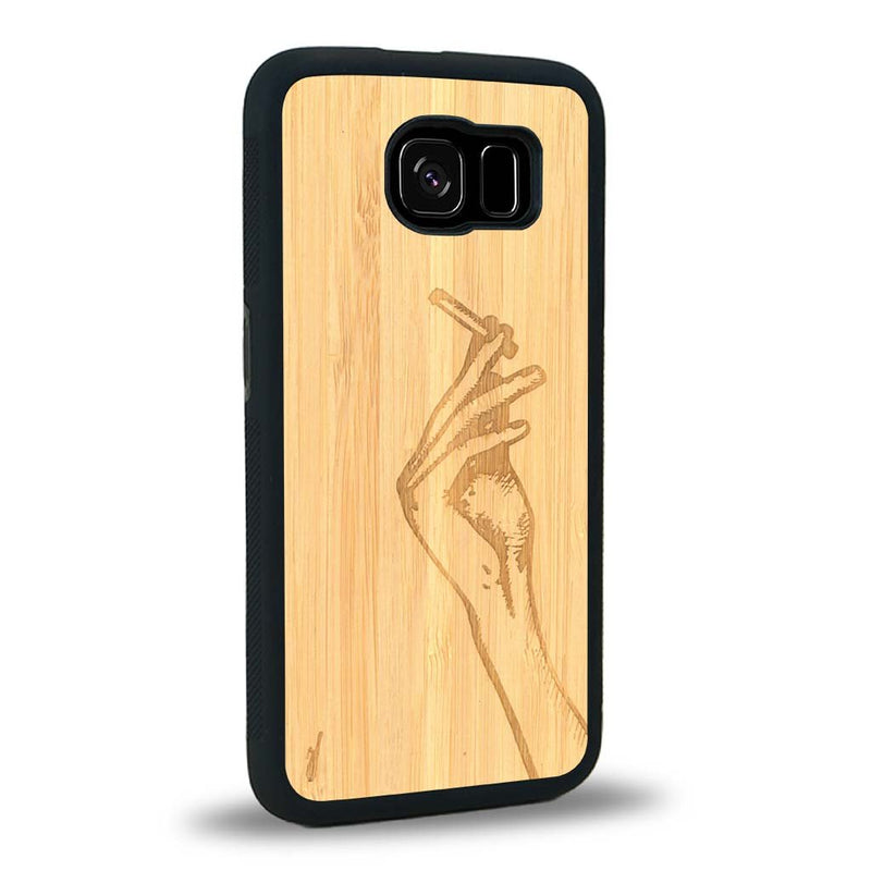 Coque Samsung S7E - La Garçonne - Coque en bois