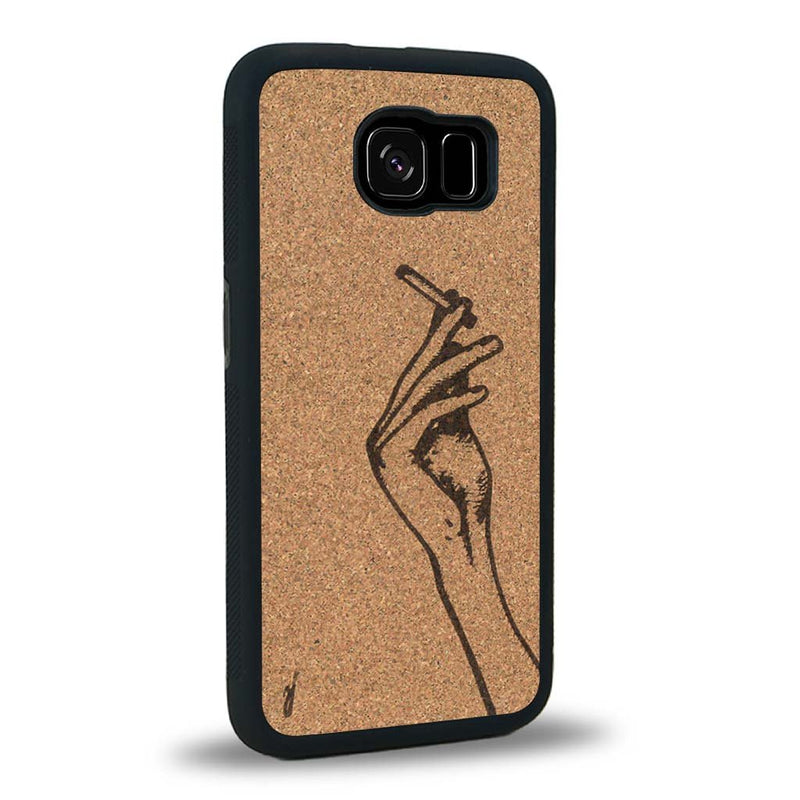 Coque Samsung S7E - La Garçonne - Coque en bois