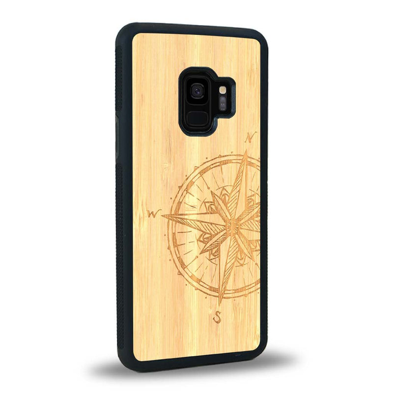 Coque Samsung S9 - La Rose des Vents - Coque en bois