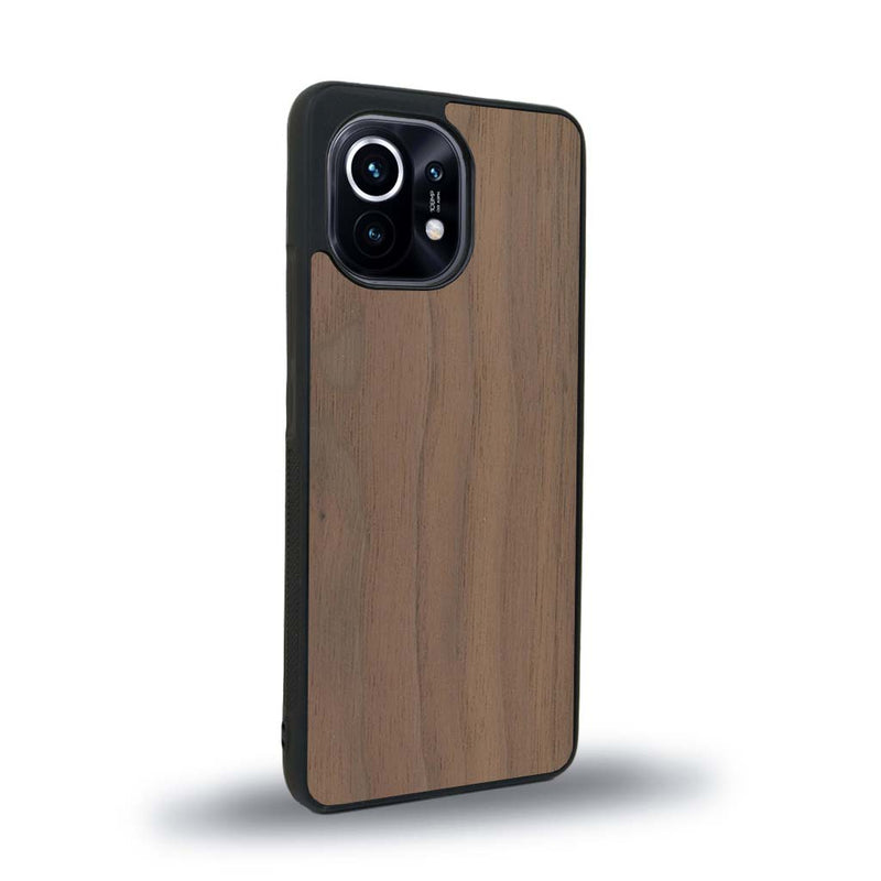 Coque de protection en bois véritable fabriquée en France pour Xiaomi Mi 11 sans gravure avec un design minimaliste et moderne