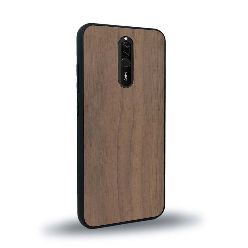 Coque de protection en bois véritable fabriquée en France pour Xiaomi Redmi 8 sans gravure avec un design minimaliste et moderne
