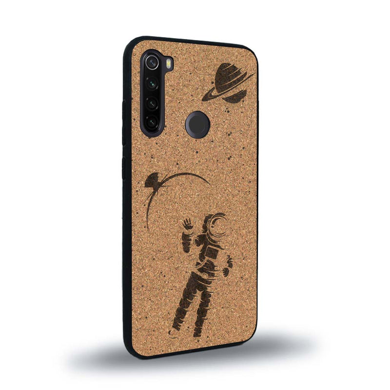 Coque de protection en bois véritable fabriquée en France pour Xiaomi Redmi Note 8T sur le thème des astronautes