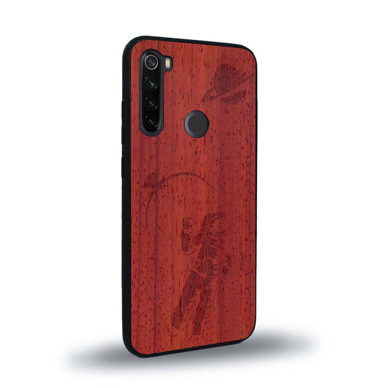 Coque de protection en bois véritable fabriquée en France pour Xiaomi Redmi Note 8T sur le thème des astronautes